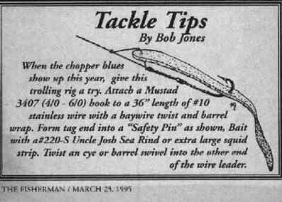 Click here to return  to Captain Dave's Tackle Tips Page!